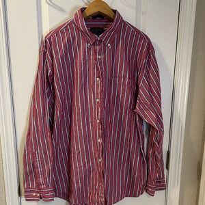 Pendleton Bridgerton Men’s Red Striped Button-Down Shirt XXL